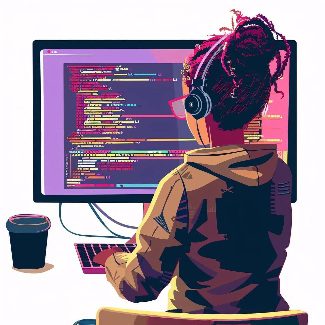 Developer Using Ai Copilot Inside Ide