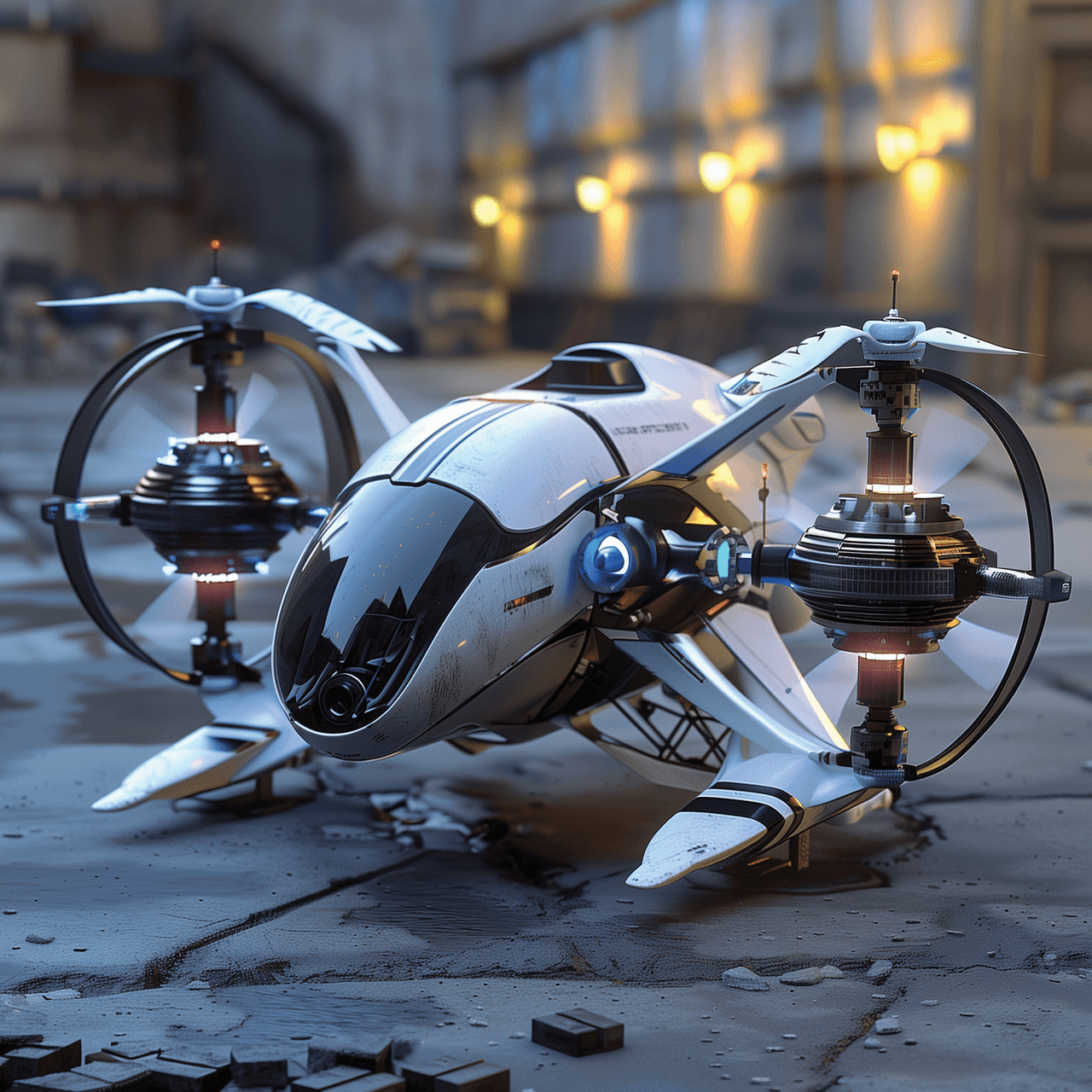 Flying Car Transitioning From Road To Air