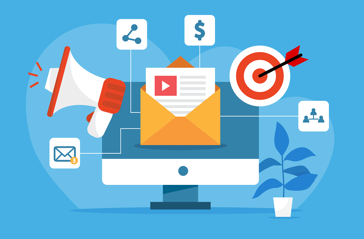 Interconnected Marketing Tools Illustration