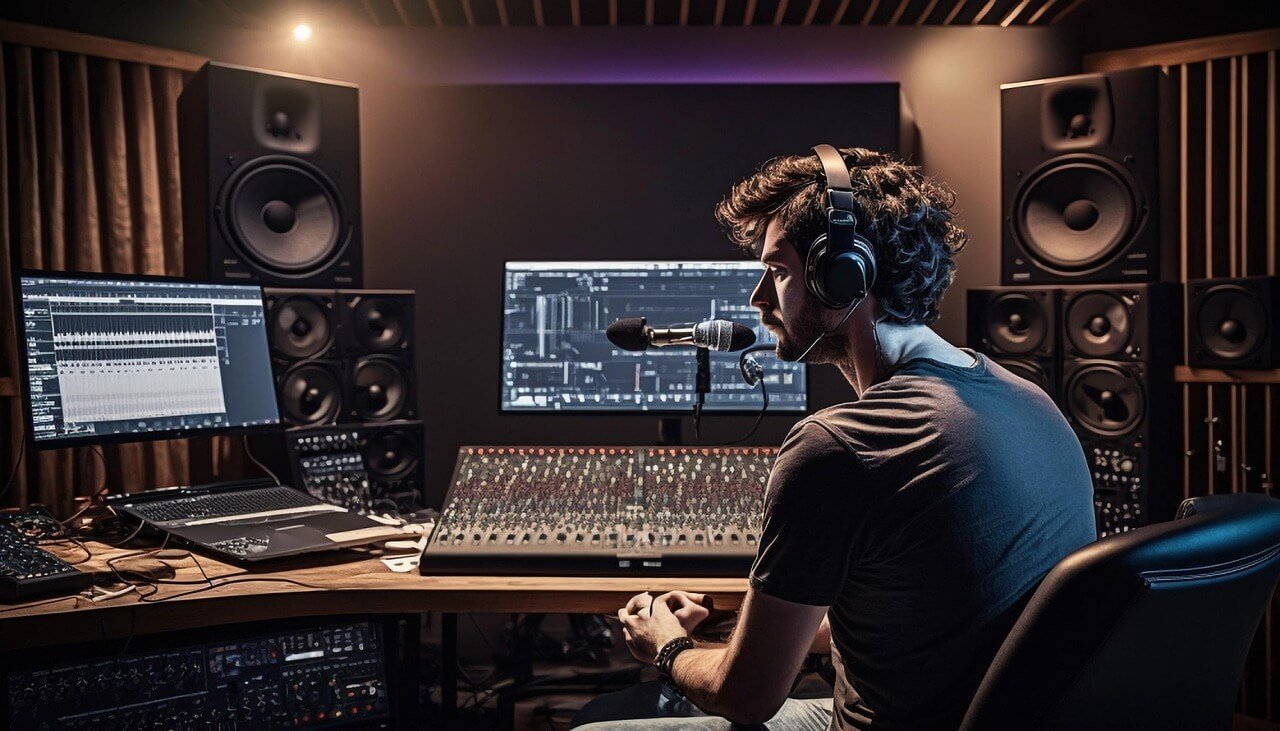 Music Producer Editing Layers in a DAW Timeline