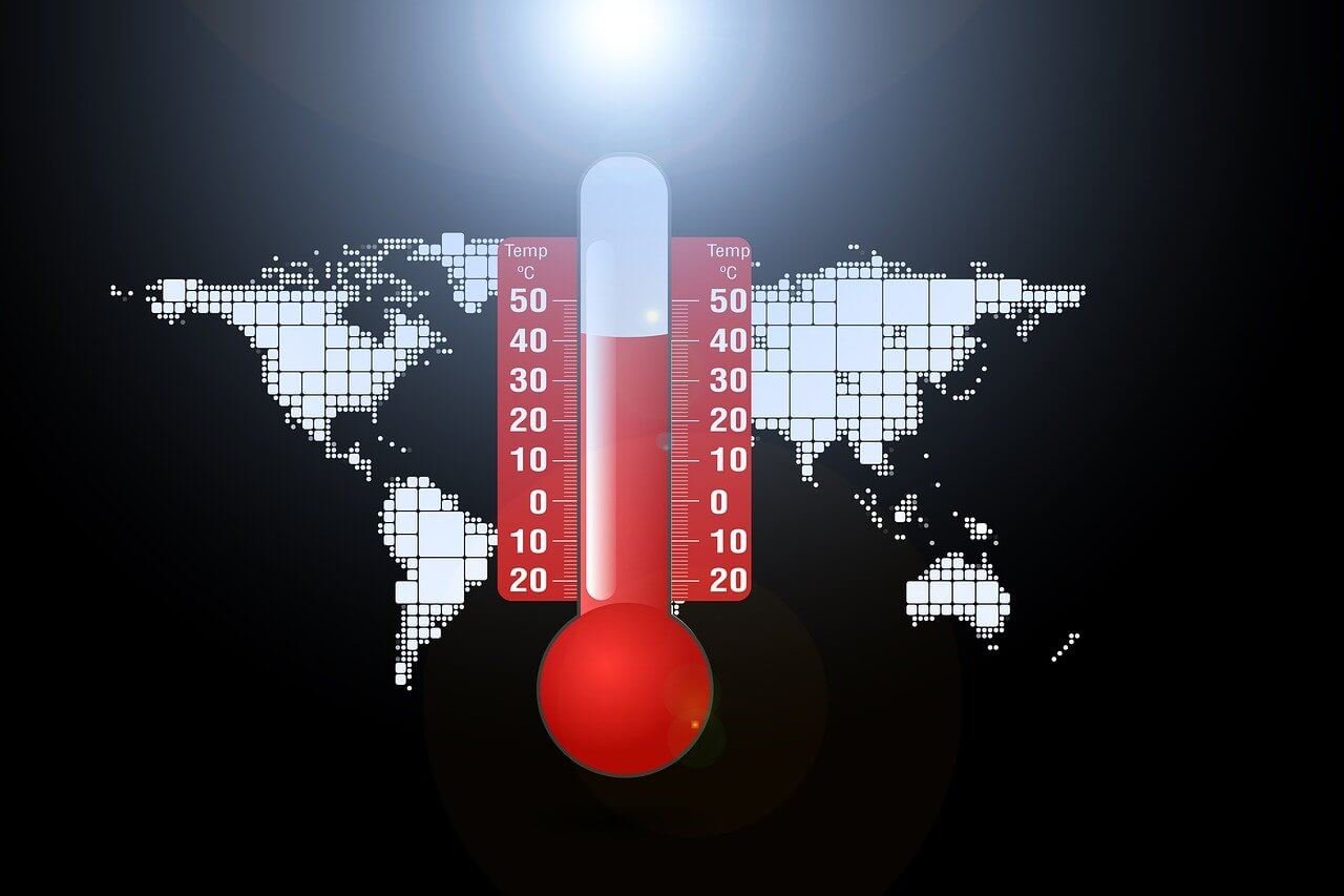 Satellite Image Showing Global Temperature Rise