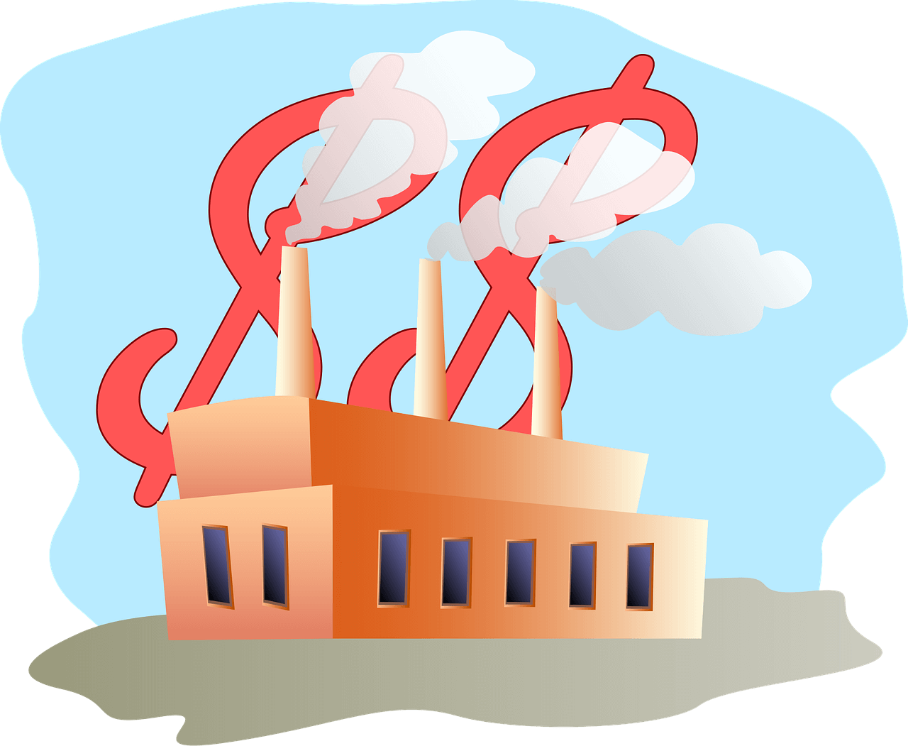 Carbon Capture Facility with Infographic Overlay